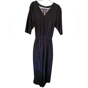 Women's Black And Red Stripe‎ Romper Size 1X by Poof New York